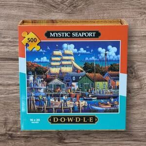Dowdle Mystic Seaport 500 Piece Puzzle Coastal Harbor New